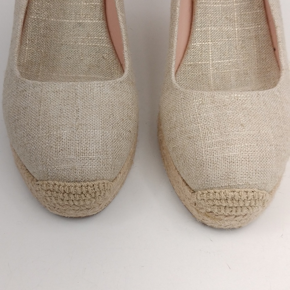 J. Crew Seville Espadrille Wedges In Metallic Canvas - Picture 5 of 11